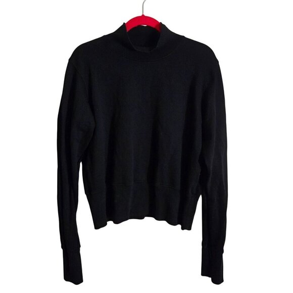 Cotton Citizen Milan Crew Sweatshirt Jet Black Sustainable Cotton Size L - Picture 2 of 8